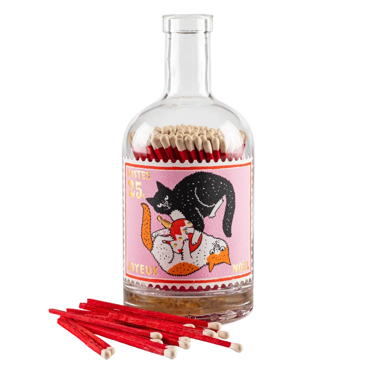 Christmas Cats Stamp Match Bottle