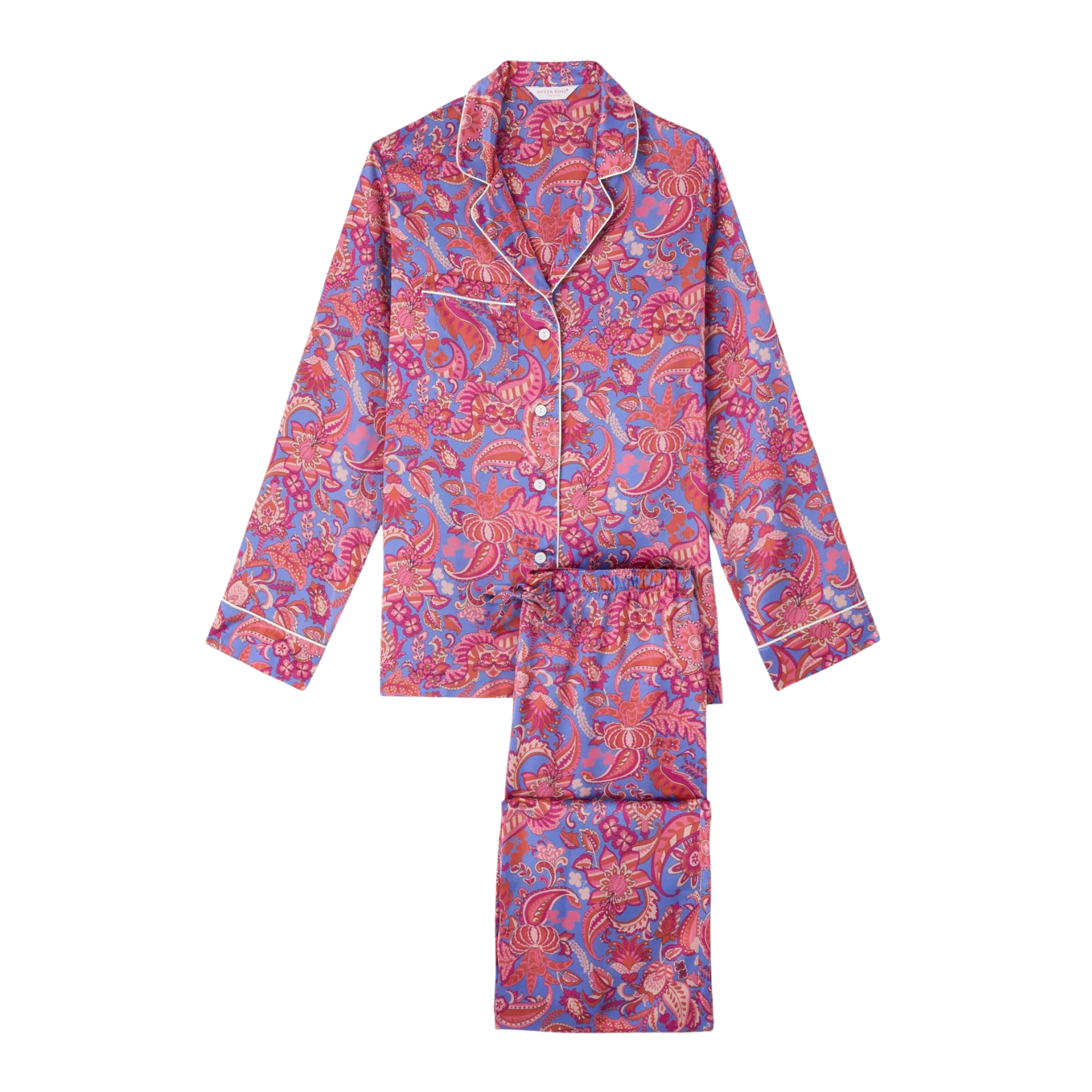 Women's Pyjama "Silk Satin" Jungle Paisley Pattern