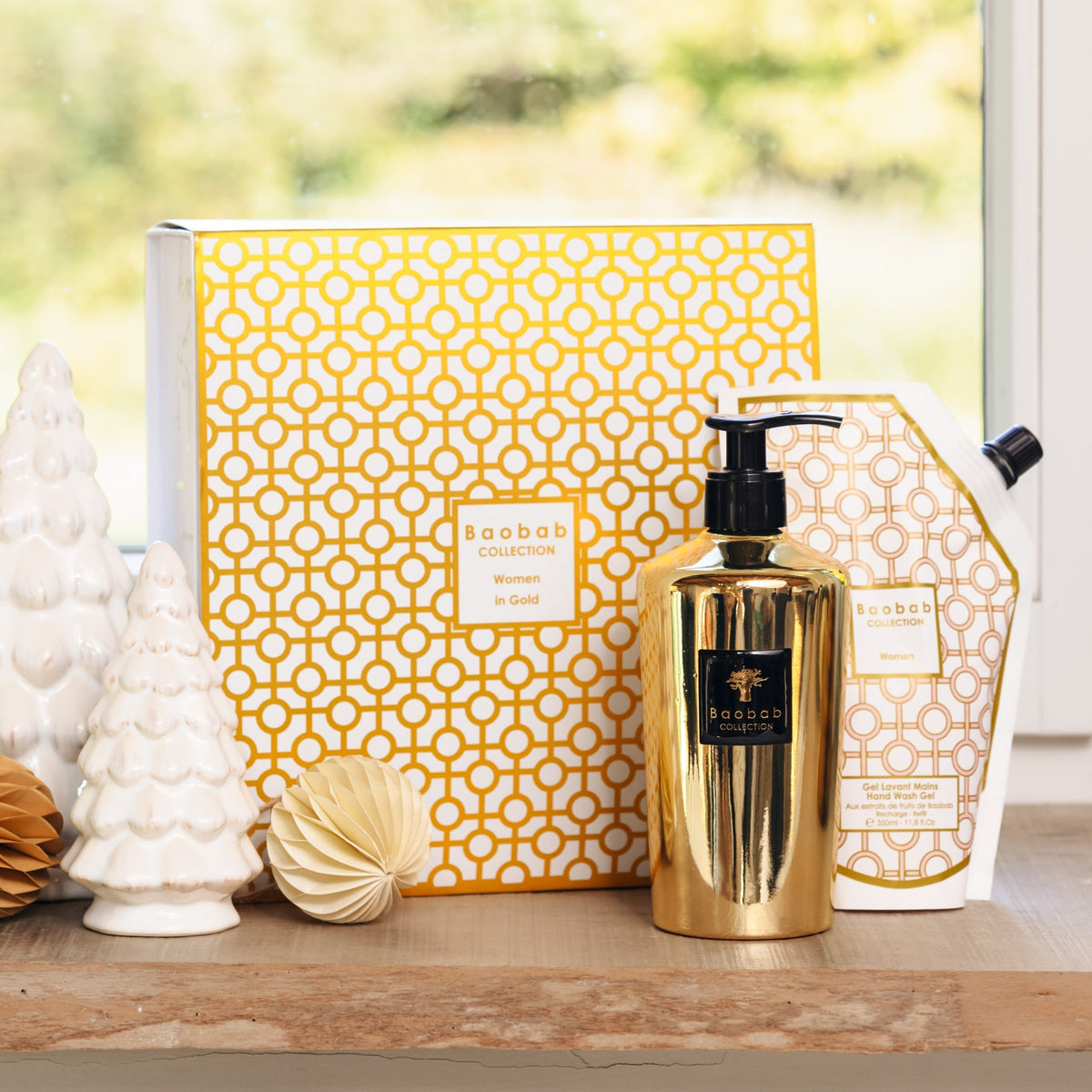 Flüssigseife Geschenkset "Women in Gold" von Baobab – 350ml