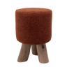 Hocker "Stoff" Klein von WMG – Bouclé braun