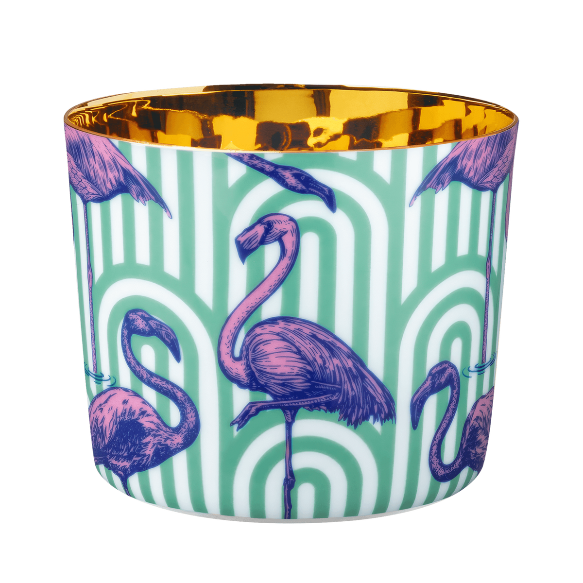 Champagnerbecher "Sip of Gold" The Flamingos von Sieger by Fürstenberg