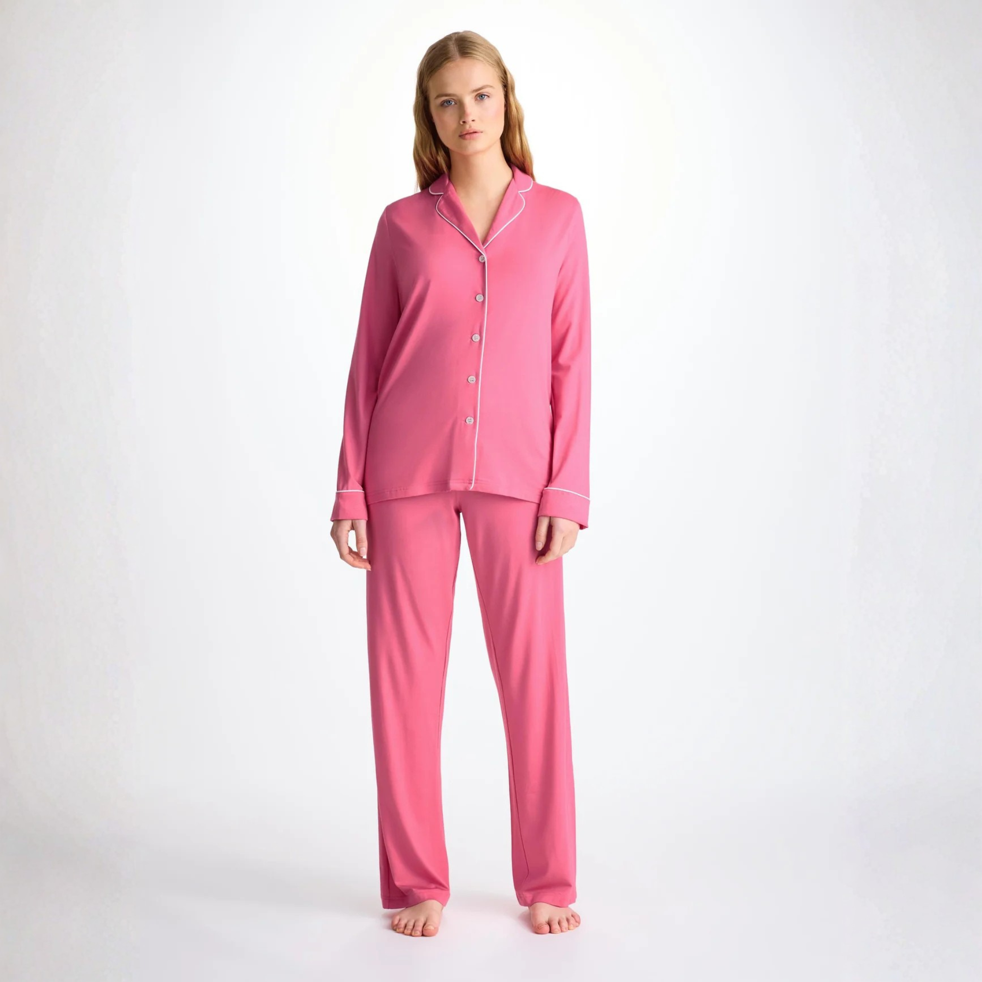 Women's Pyjama "Lara Micro Modal Stretch" Flamingo Pink