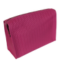 F. Hammann Kulturtasche aus geflochtenem Leder in Fuchsia