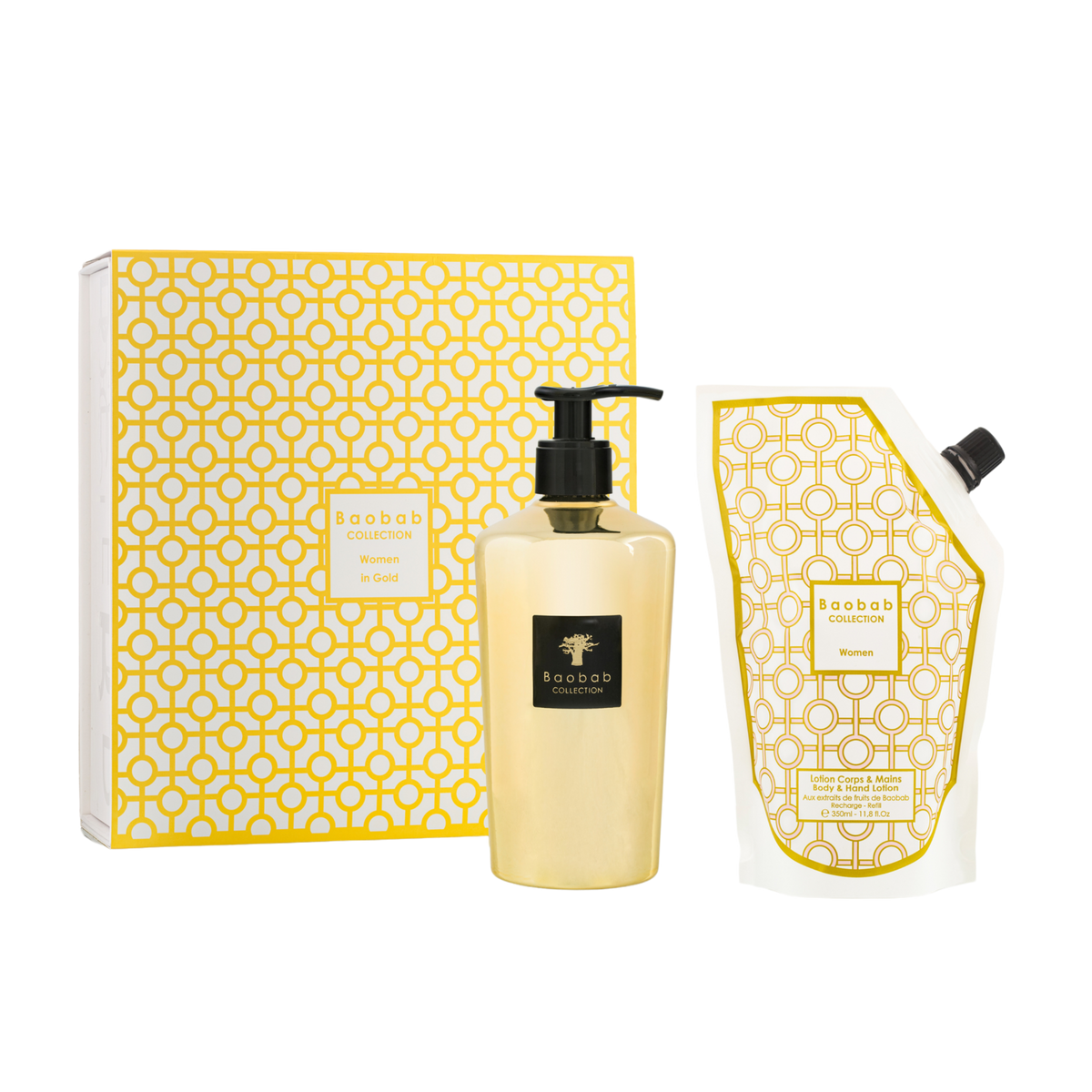 Flüssigseife Geschenkset "Women in Gold" von Baobab – 350ml