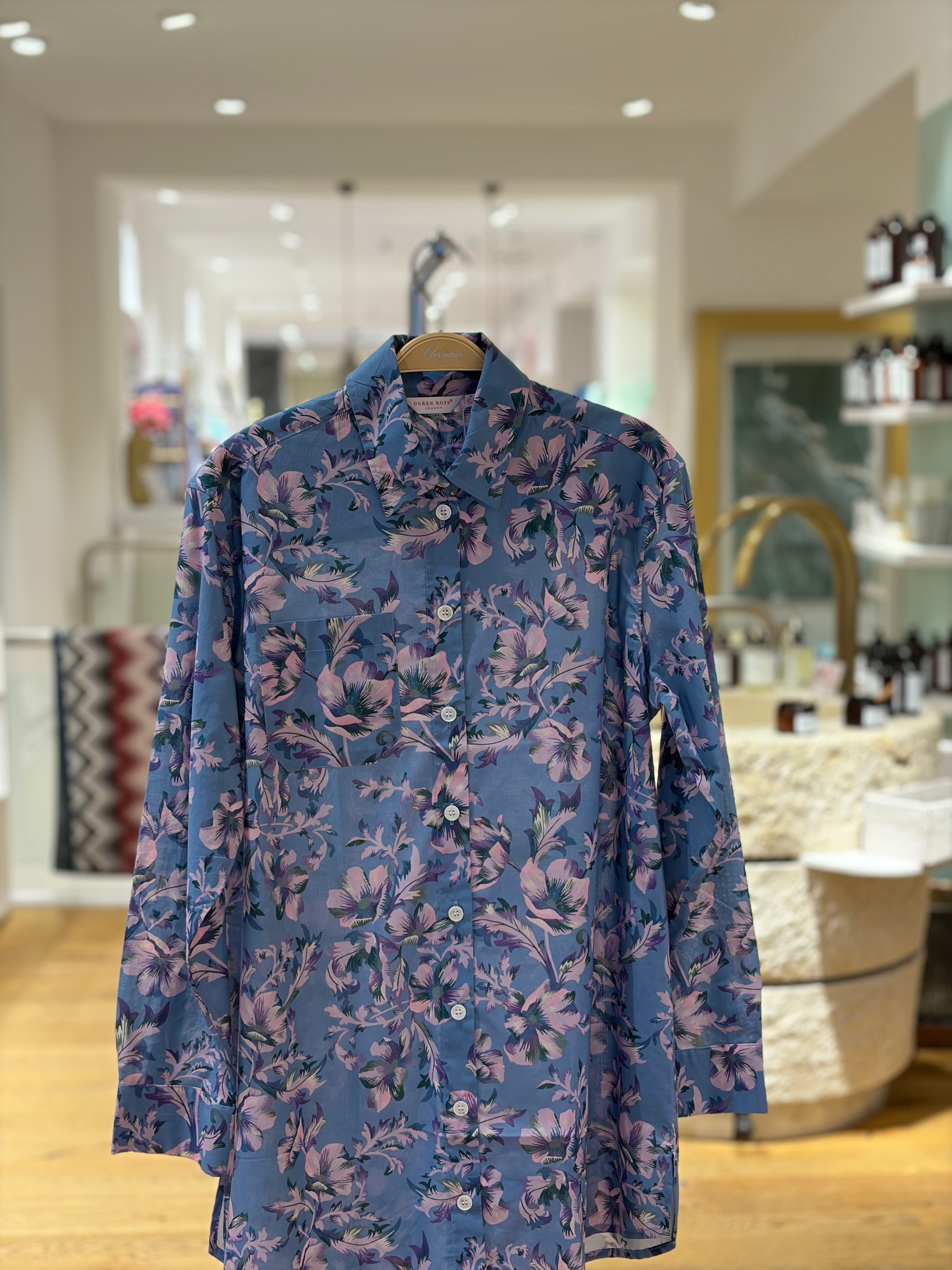 Night Shirt Women "Blau Blumen"