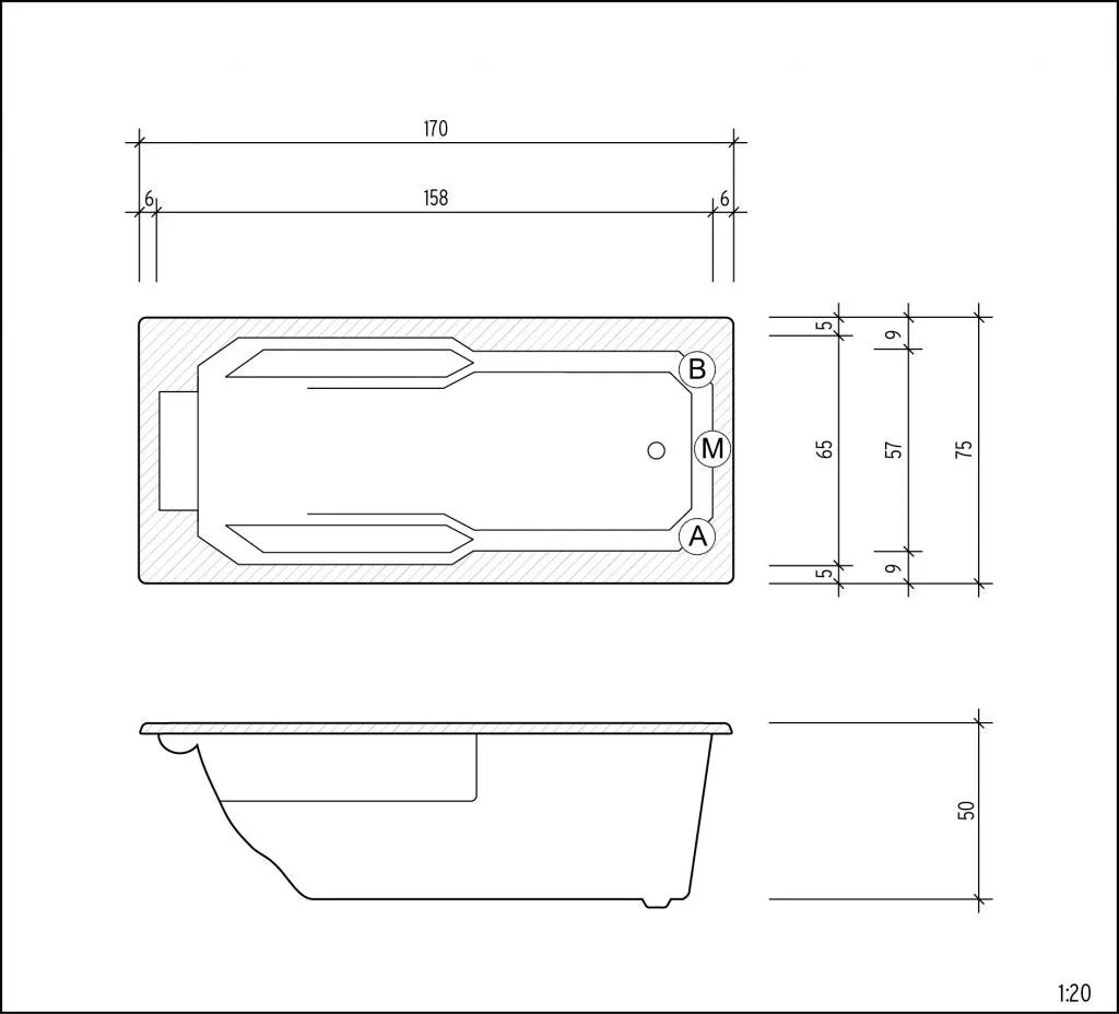 Badewanne "Riviera Linea“ von Obermaier