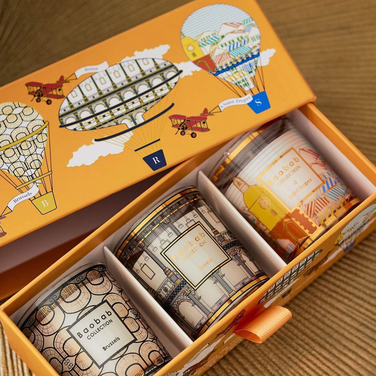 Trio Travel Scented Candles "BRUSSELS-ROME-SAINT TROPEZ"
