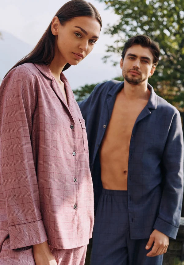 Pyjama lang "Flannel Merino Blend" 4600-11001