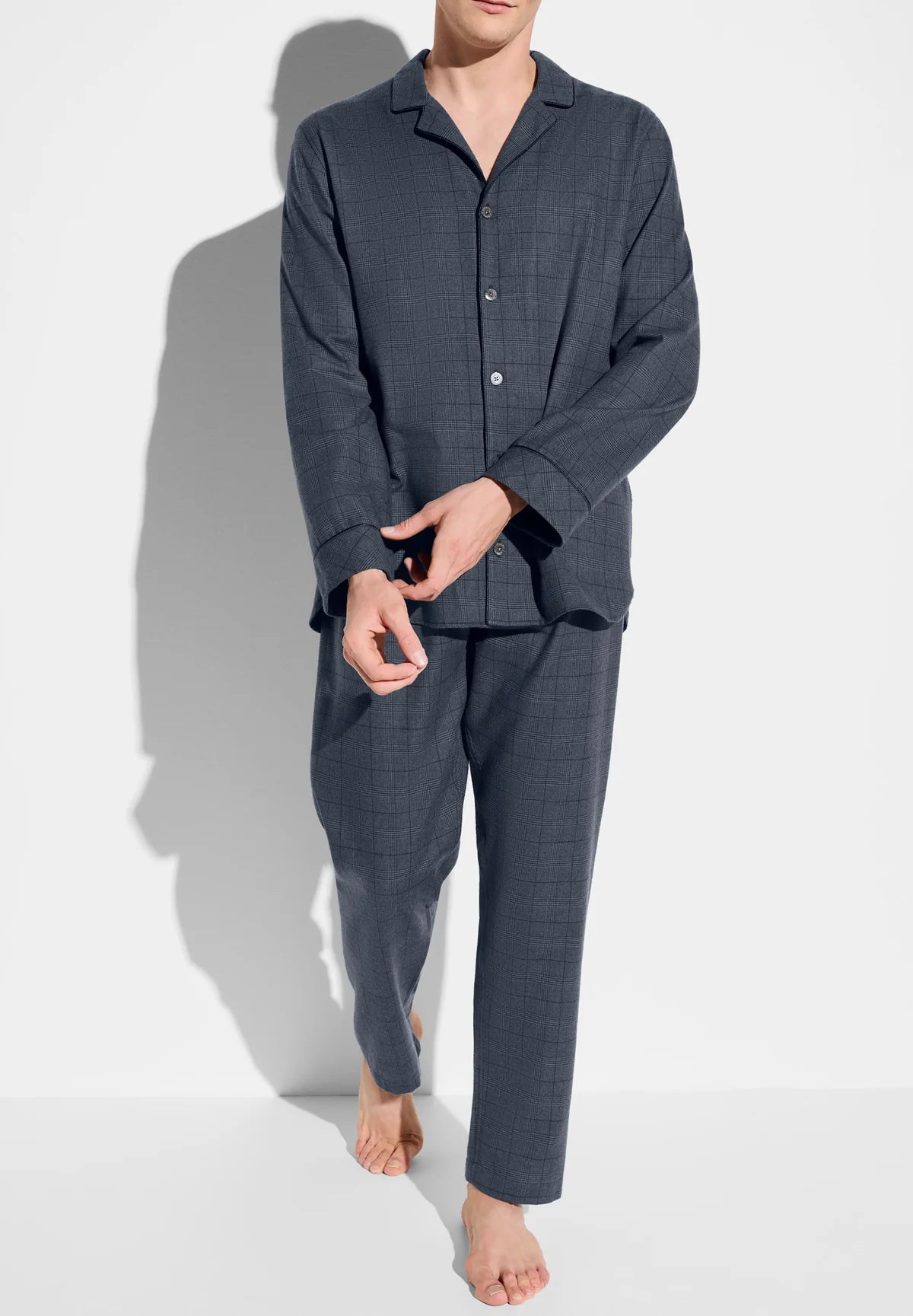 Pyjama lang "Flannel Merino Blend" 4600-11001
