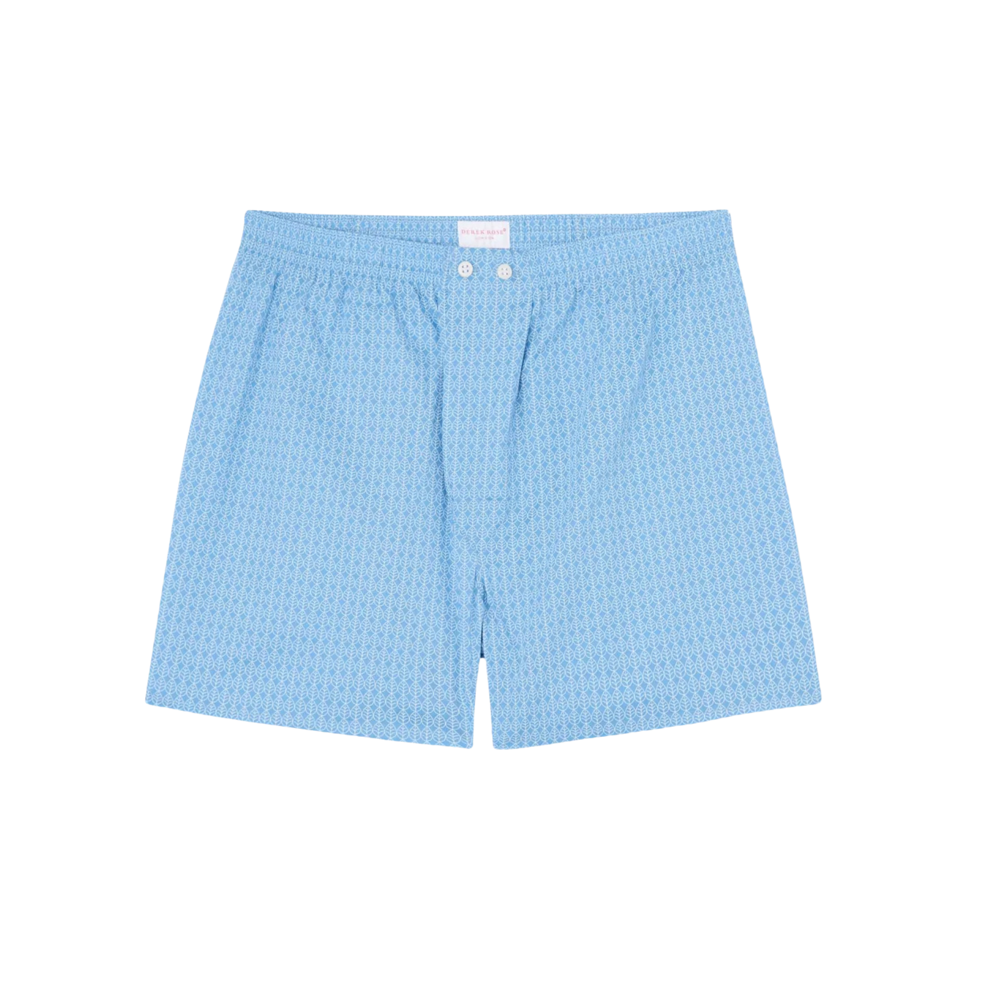 Men's classic Fit "Boxer-Shorts" Blue Jungle Leaf Print