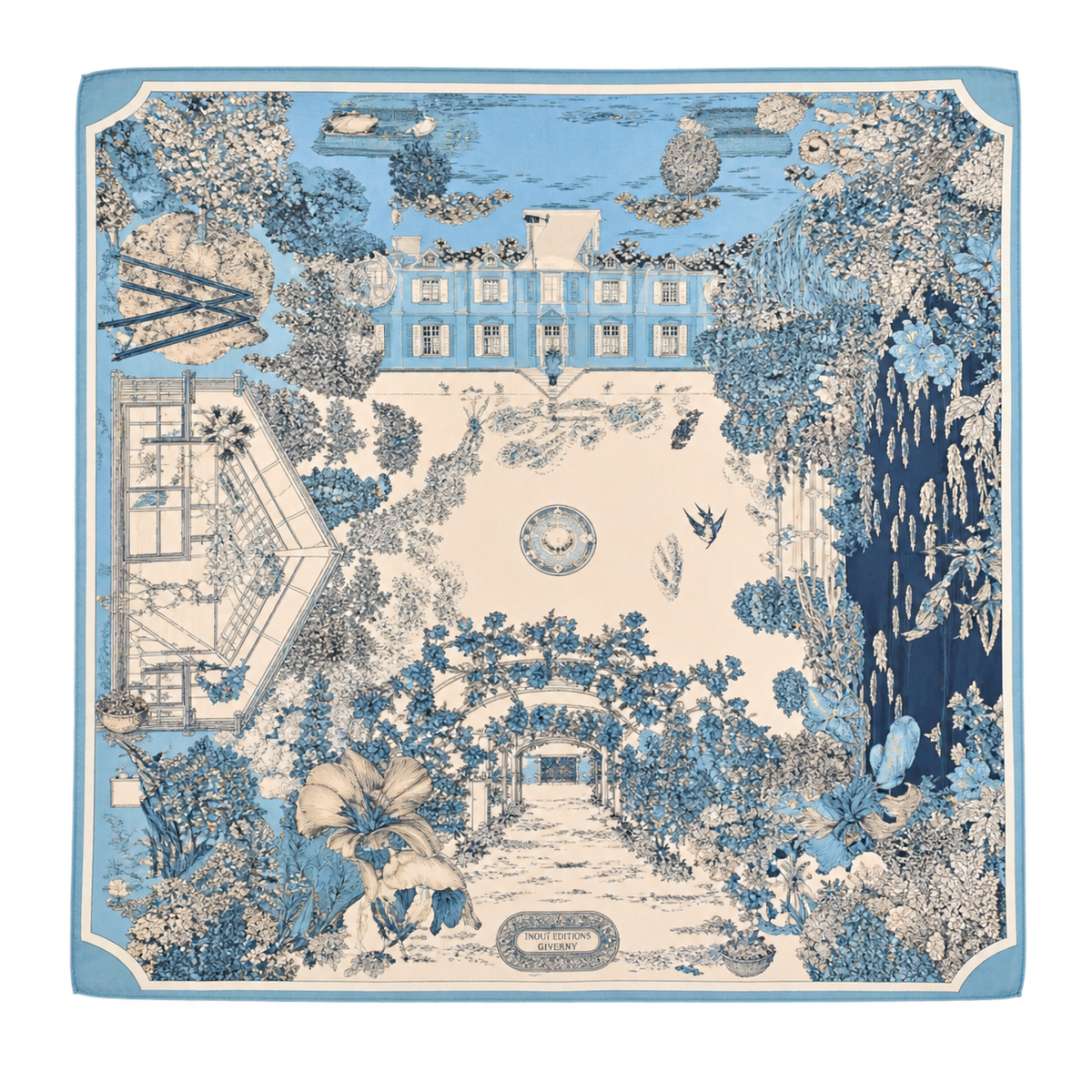 Carre 130 "Giverny" von Inoui Editions – Blau