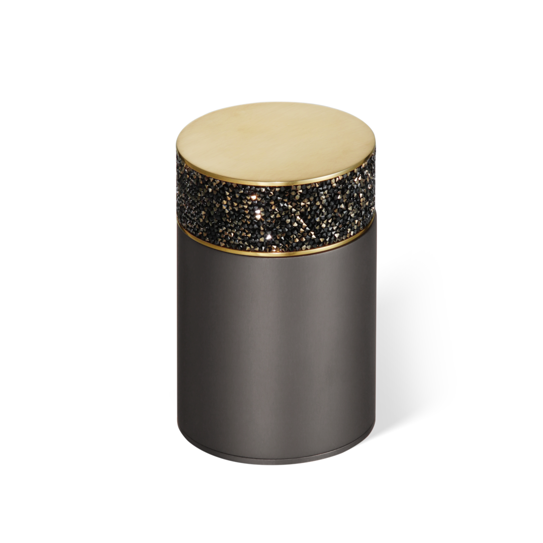 Decor Walther Behälter mit Deckel "Rocks" BMD 1 – Dark Metal Matt | Gold Matt 24 Karat #Oberfläche_Dark Metal Matt | Gold Matt 24 Karat