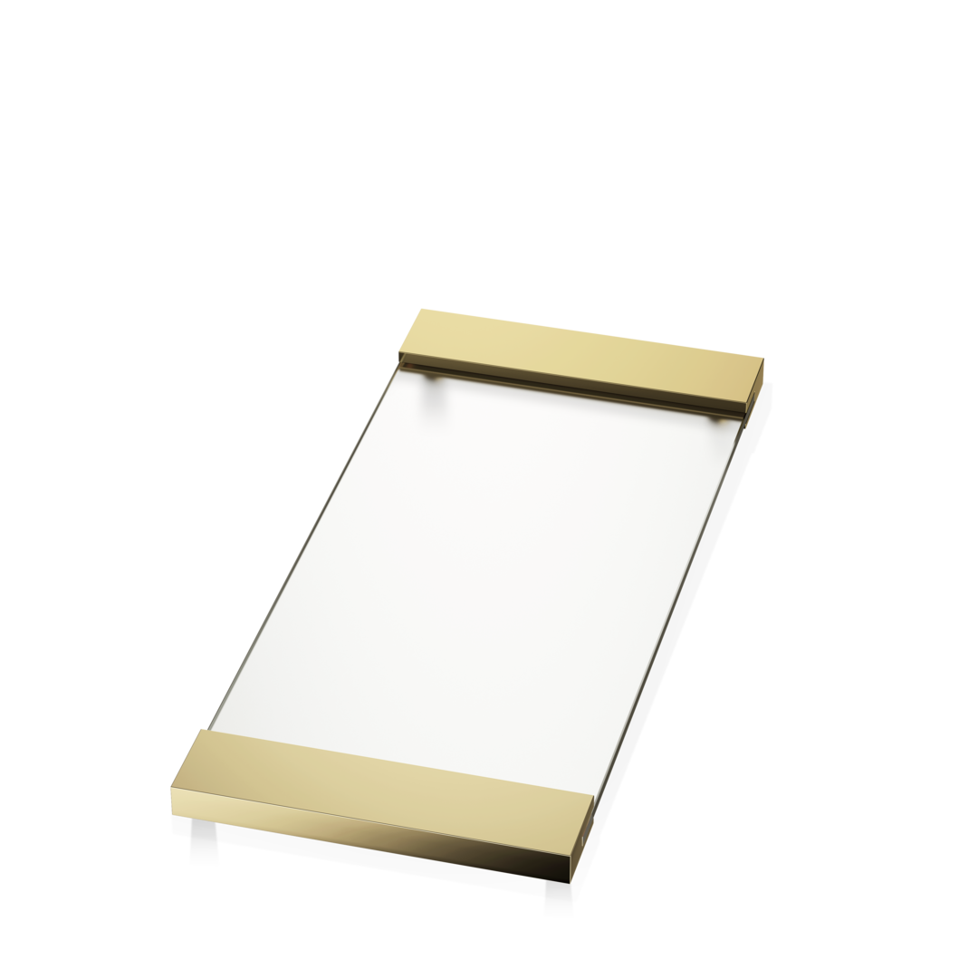 Decor Walther Tablett 34cm / 37cm "TAB 34" – Gold 24 Karat / Opalglas / 37 cm #Oberfläche_Gold 24 Karat / Opalglas