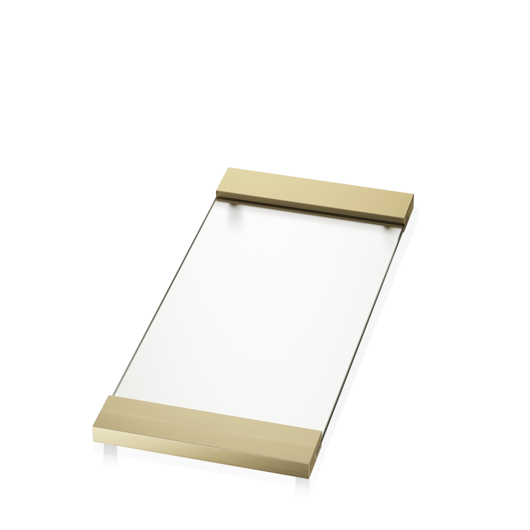 Decor Walther Tablett 34cm / 37cm "TAB 34" – Gold Matt 24 Karat / Opalglas / 37 cm #Oberfläche_Gold Matt 24 Karat / Opalglas