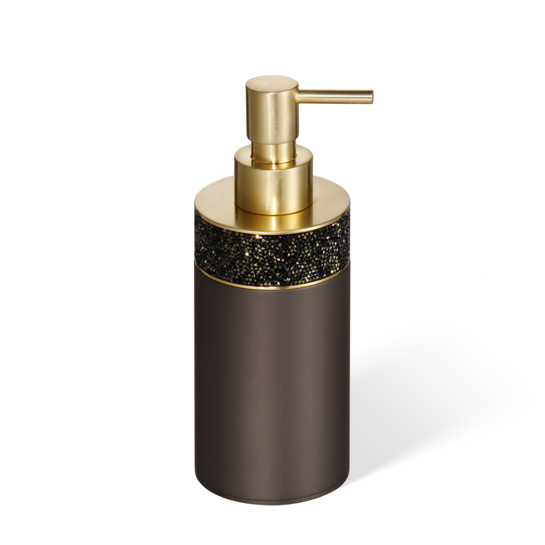 Decor Walther Seifenspender "Rocks" SSP 1 – Dunkelbronze | Gold Matt 24 Karat #Oberfläche_Dunkelbronze | Gold Matt 24 Karat