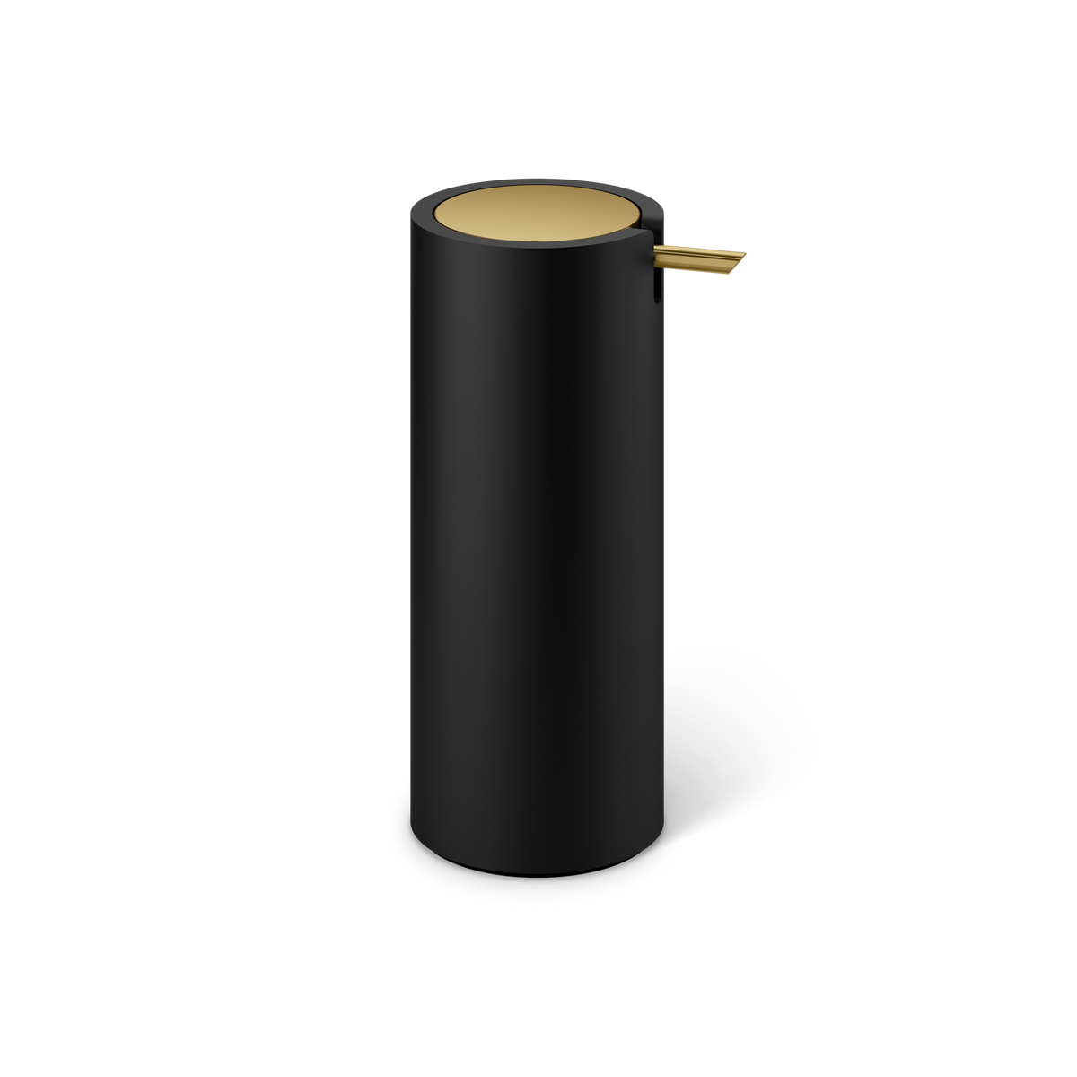 Decor Walther Seifenspender "Stone" SSP – Schwarz matt / Gold Matt PVD #Oberfläche_Schwarz matt / Gold Matt PVD