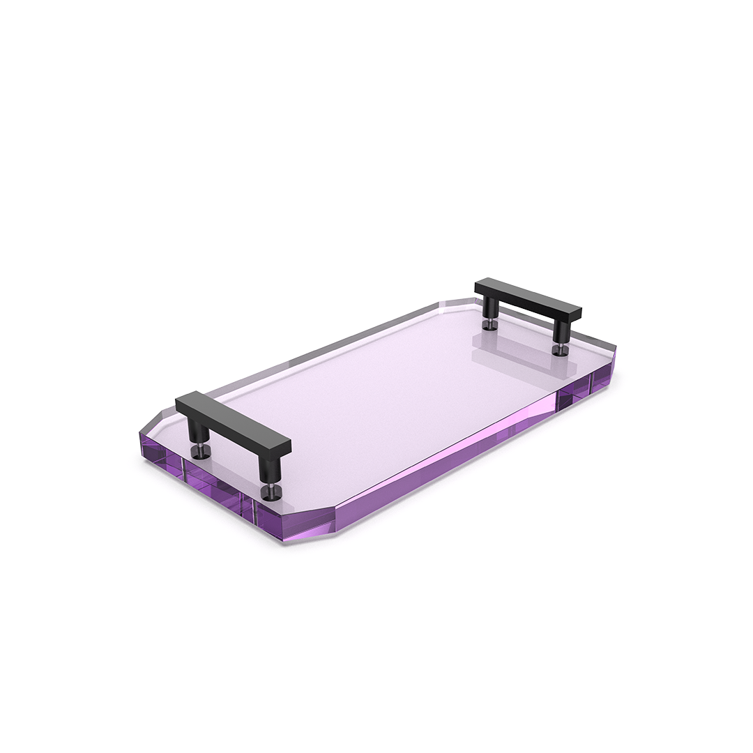 Decor Walther Tablett "Kristall" TAB – Violett | Schwarz Matt