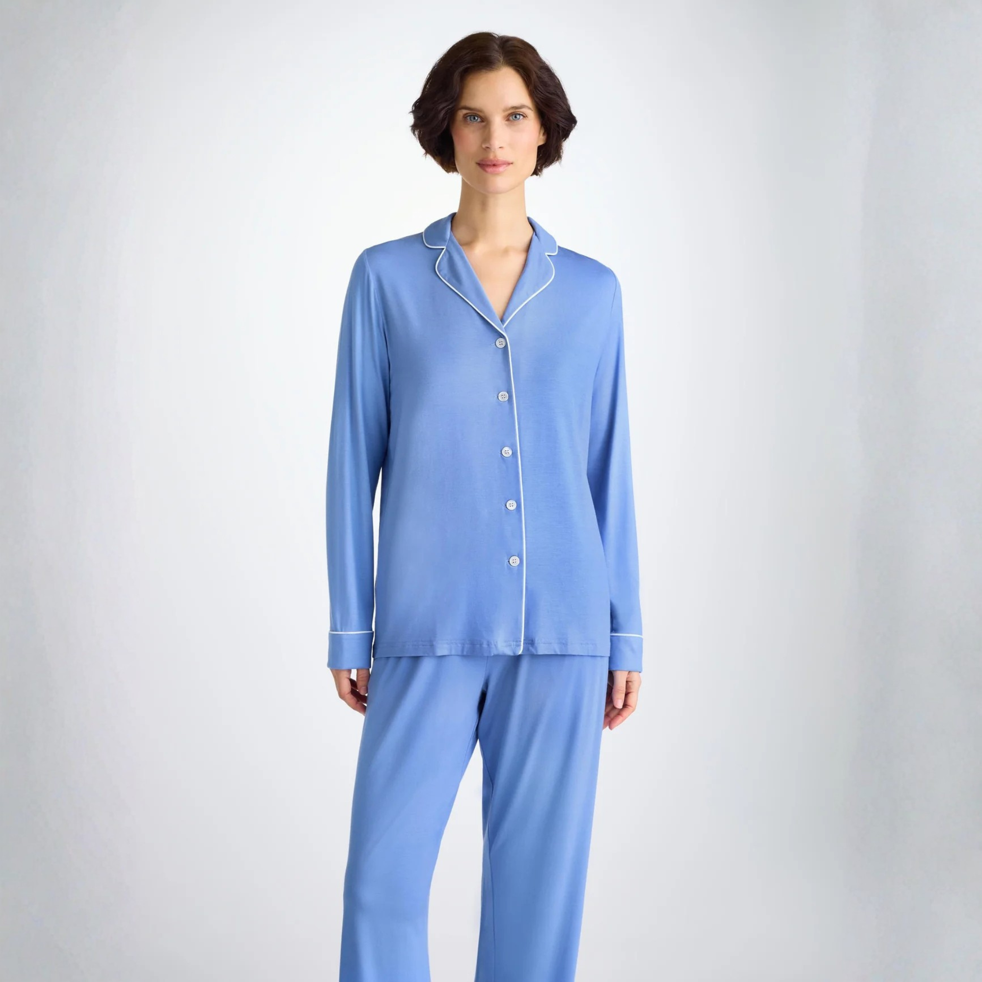 Women's Pyjama "Lara Micro Modal Stretch" Cornflower Blue