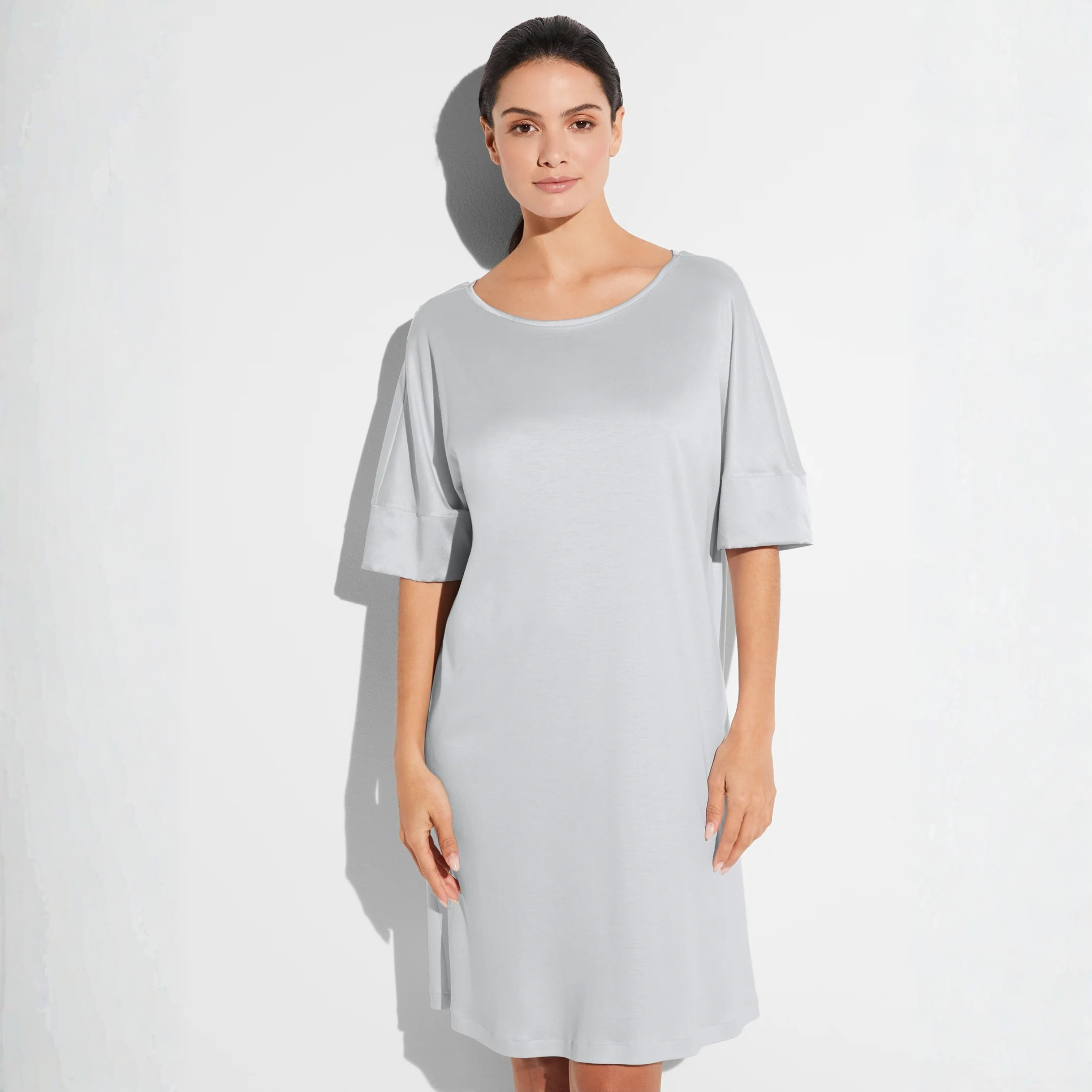 Sleep Shirt "Silk Dreams" grey marble