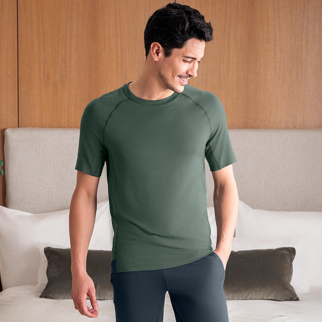 T-Shirt Men "Balance" von Dagsmejan – Balsam green
