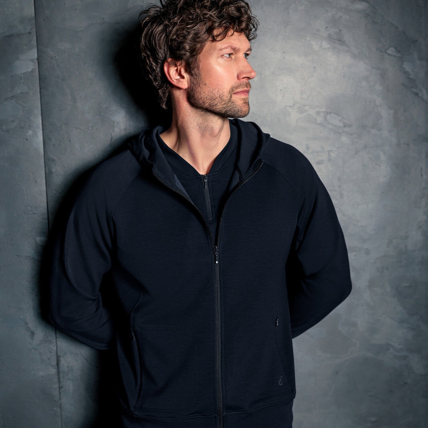 Zip Jacke Men "Travel" Navy blue
