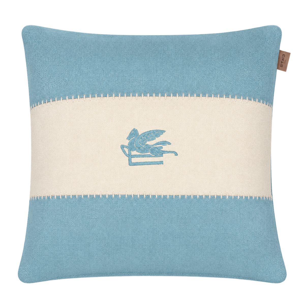 Kissen mit Logo-Stickerei "Babyblau" von Etro