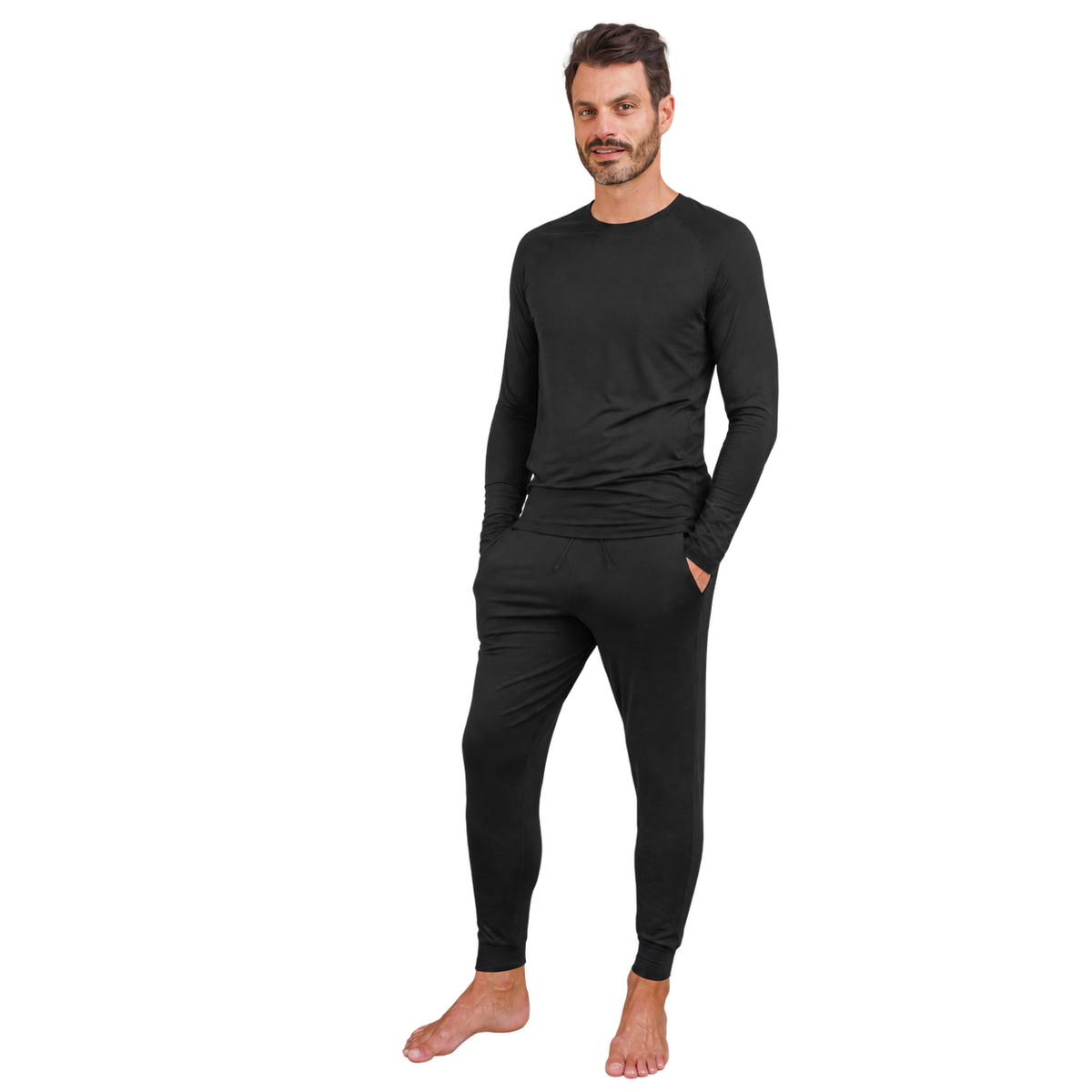 Langarm-Shirt Men "Balance" von Dagsmejan – Black, freigestellt