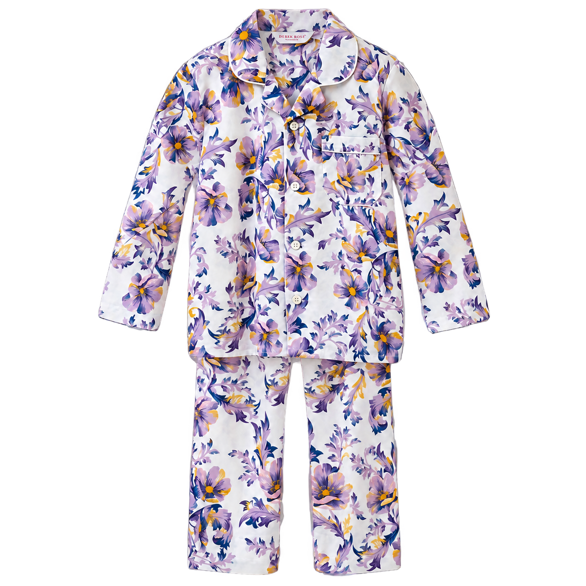 Pyjama "Kids" Blumen von Derek Rose, freigestellt