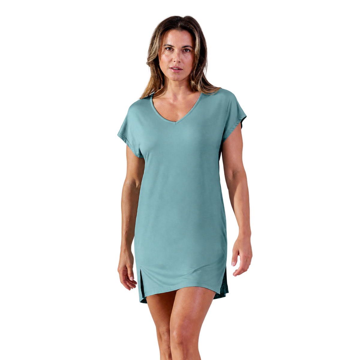 Sleepshirt Women "Stay Cool" von Dagsmejan – Frosted Sage, freigestellt