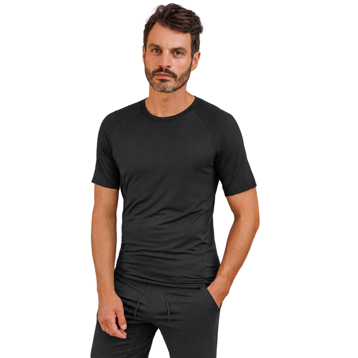 T-Shirt Men "Balance" von Dagsmejan – Black, freigestellt