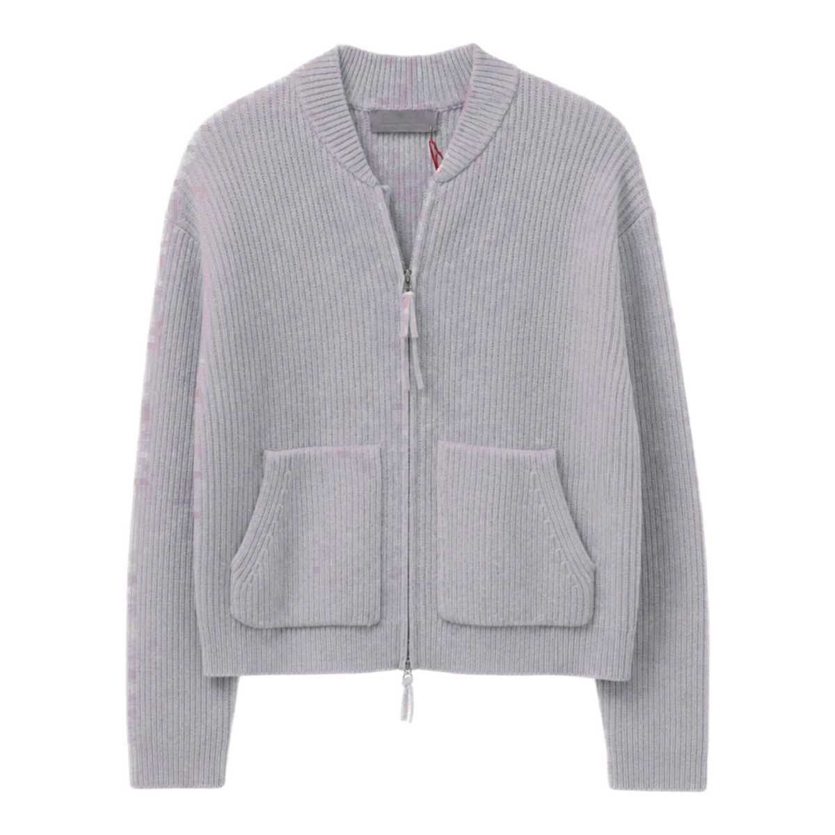 2670 Zip-Jacke mit Rippenstruktur ice mint von Pure Cashmere – ice mint