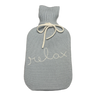 2603 Wärmeflasche "relax" von Pure Cashmere – Ice mint/ off white