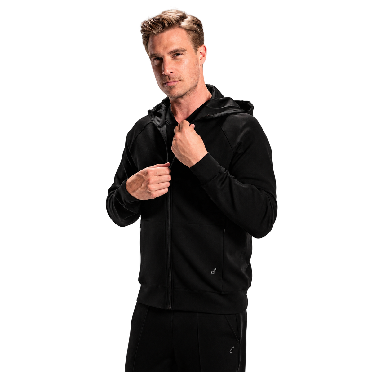 Zip Jacke "Travel" von Dagsmejan – Black, freigestellt