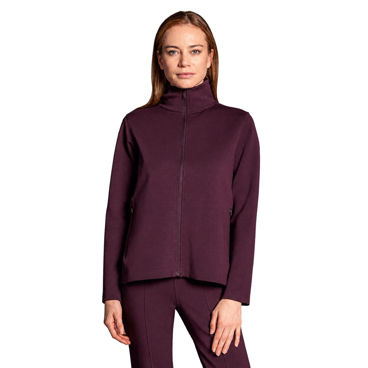 Zip Jacke Women "Travel" von Dagsmejan – Mulberry, freigestellt